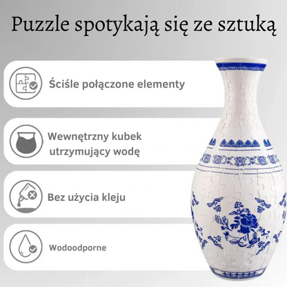 Elegant 3D puzzle vase