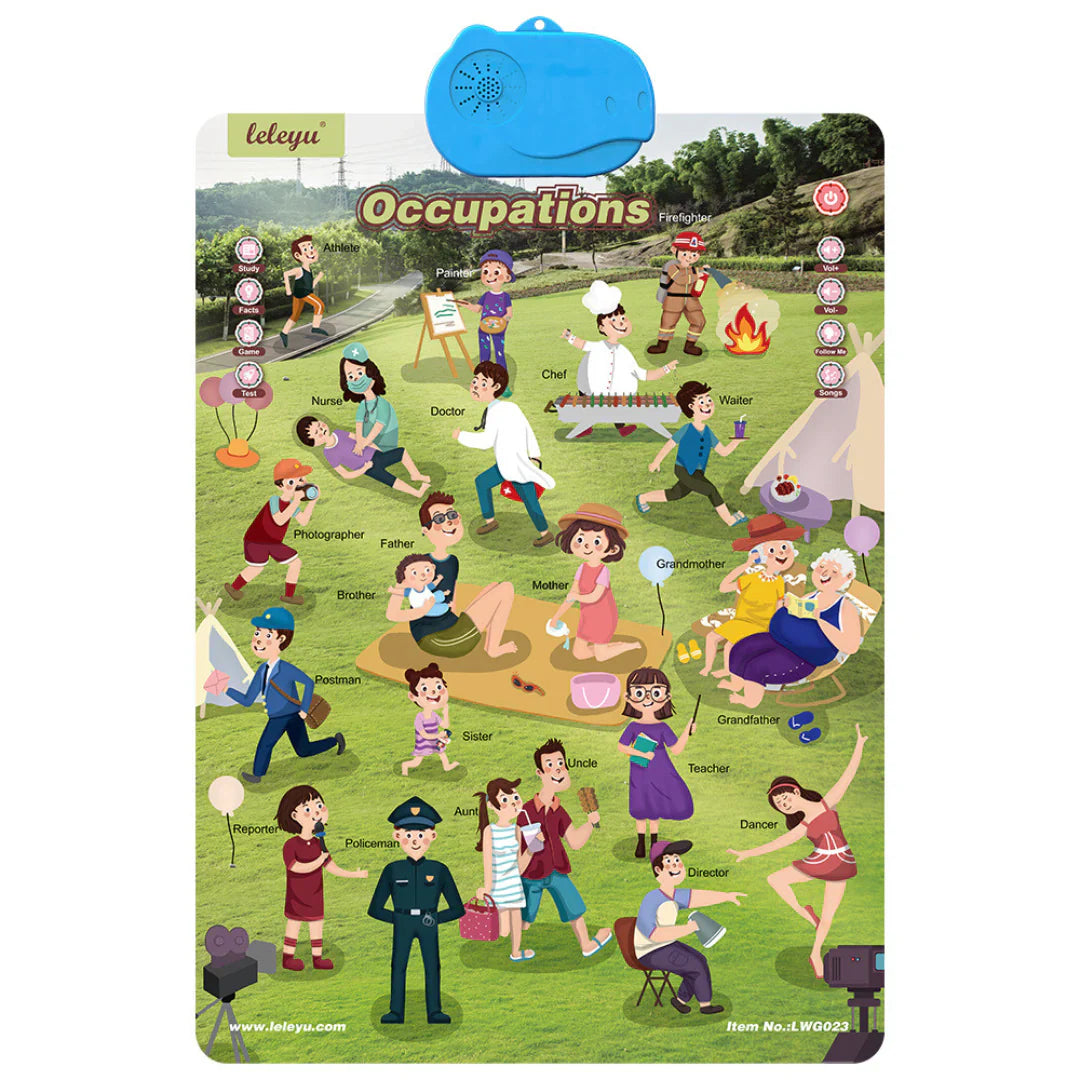 Talking educational board for teaching English to children