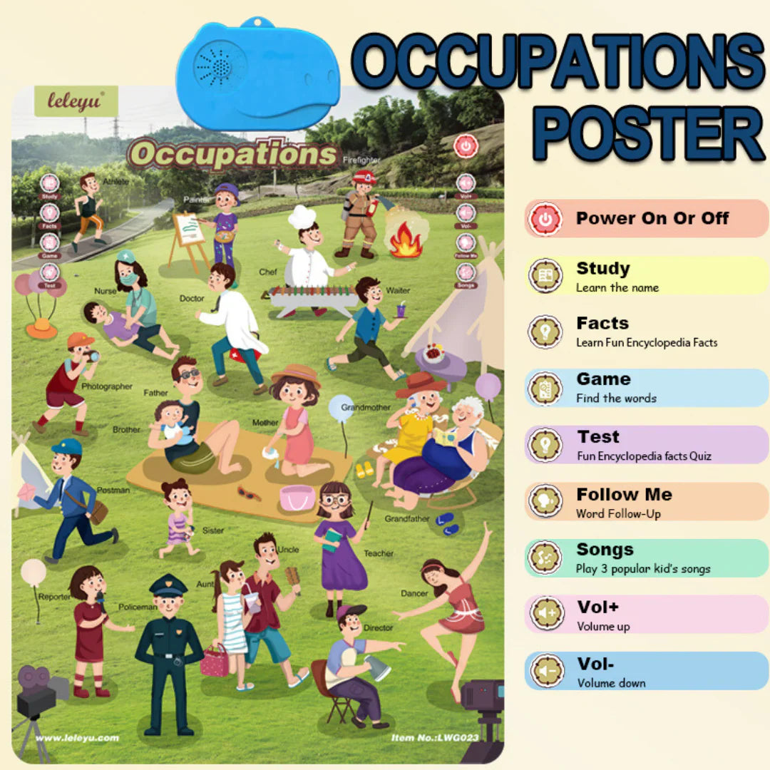 Talking educational board for teaching English to children