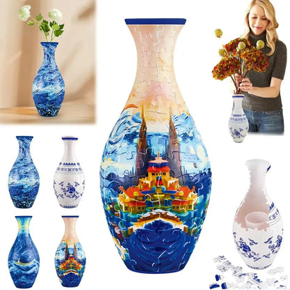 Elegant 3D puzzle vase